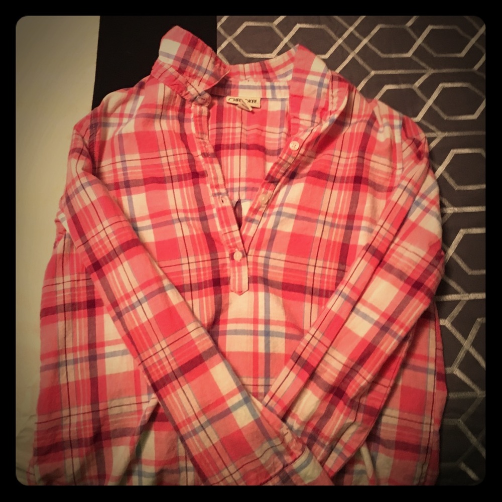 🎈Red Half-Button Flannel🎈
