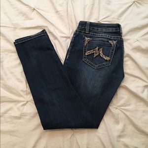 Dark wash Miss Me skinny jeans