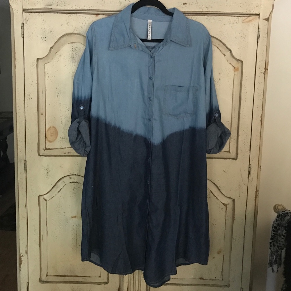 Plus size 1X Denim jeans Tunic New no Tag