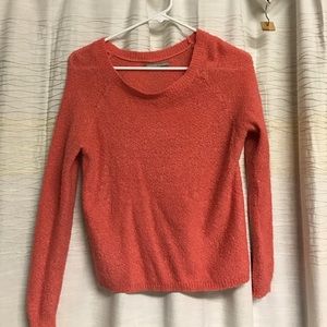 Coral crop sweater