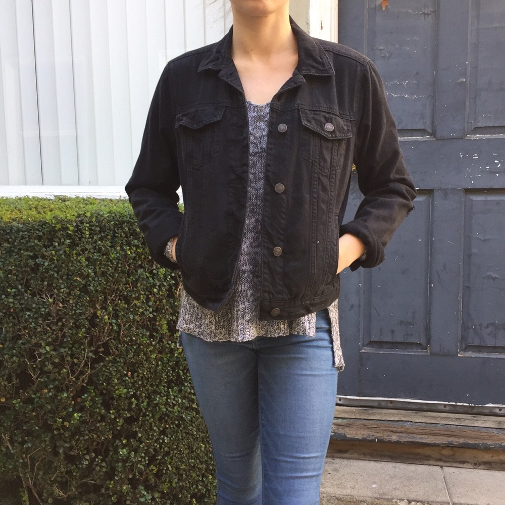 A&F Black Denim Jacket
