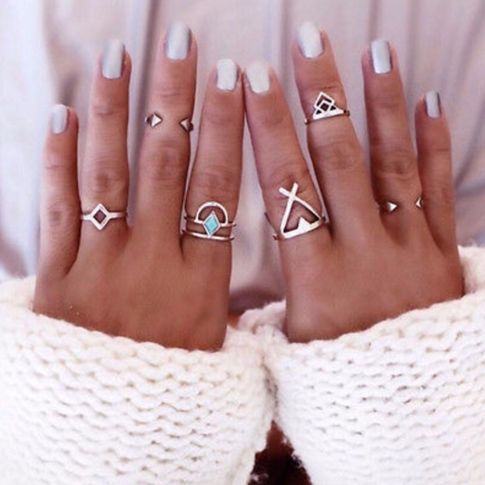 🆕 Boho Midi Ring Set