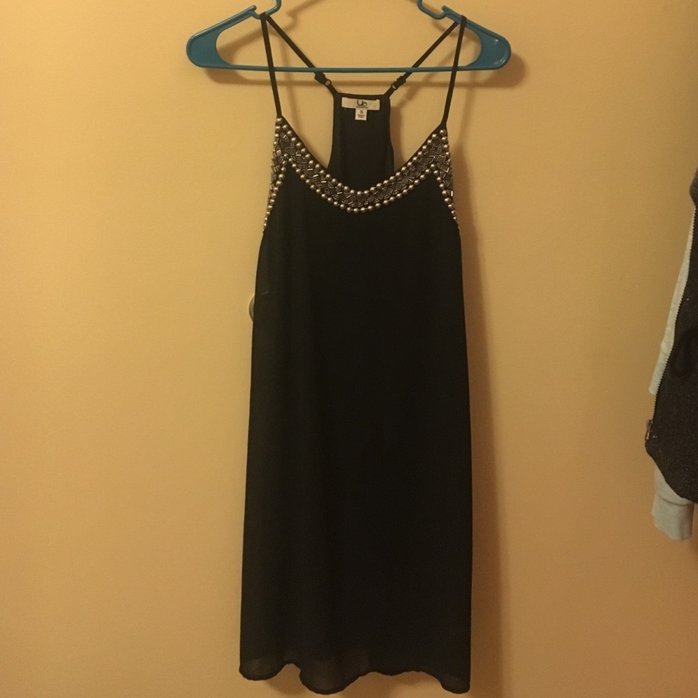 Black, knee length formal dress, only worn once!