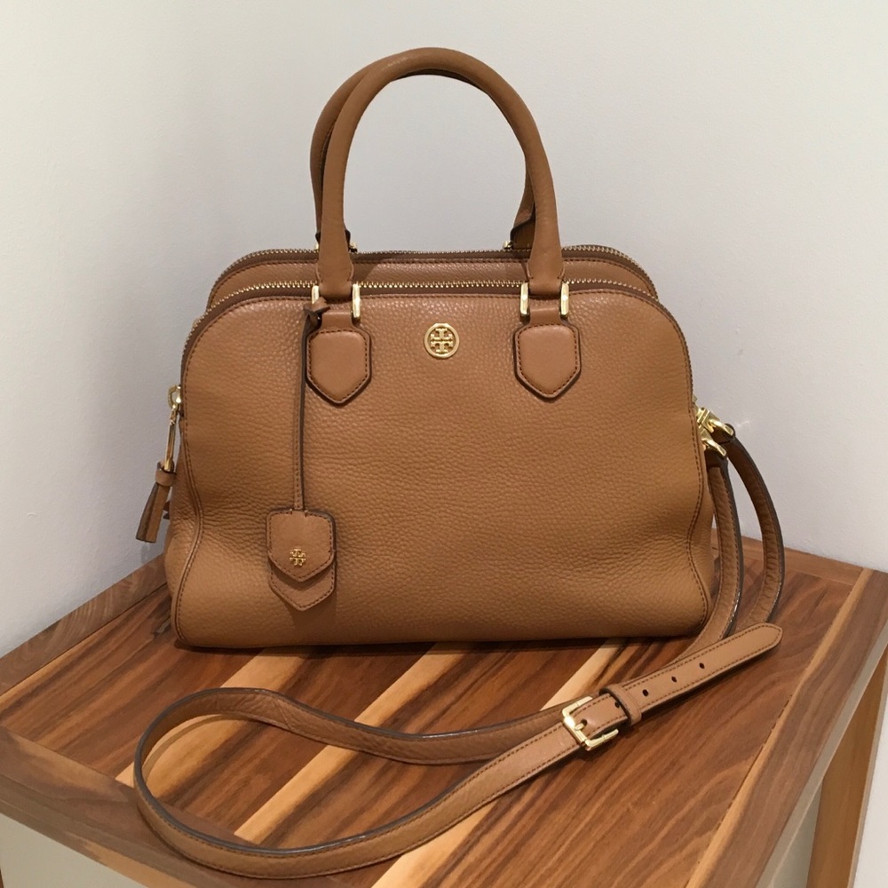 Gently Used: Tory Burch Leather Triple Zip Handbag