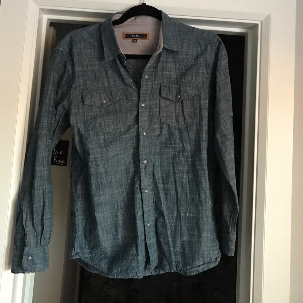 Denim jean long sleeve shirt