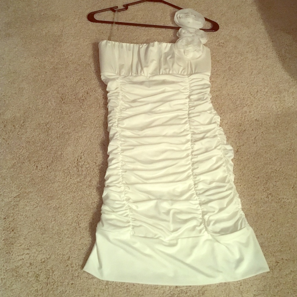 White mini dress