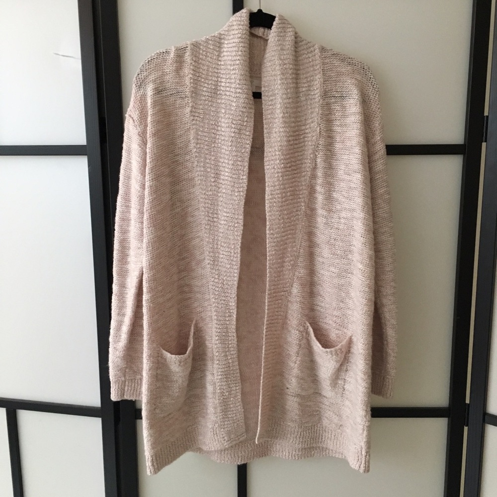 Cozy light pink cardigan