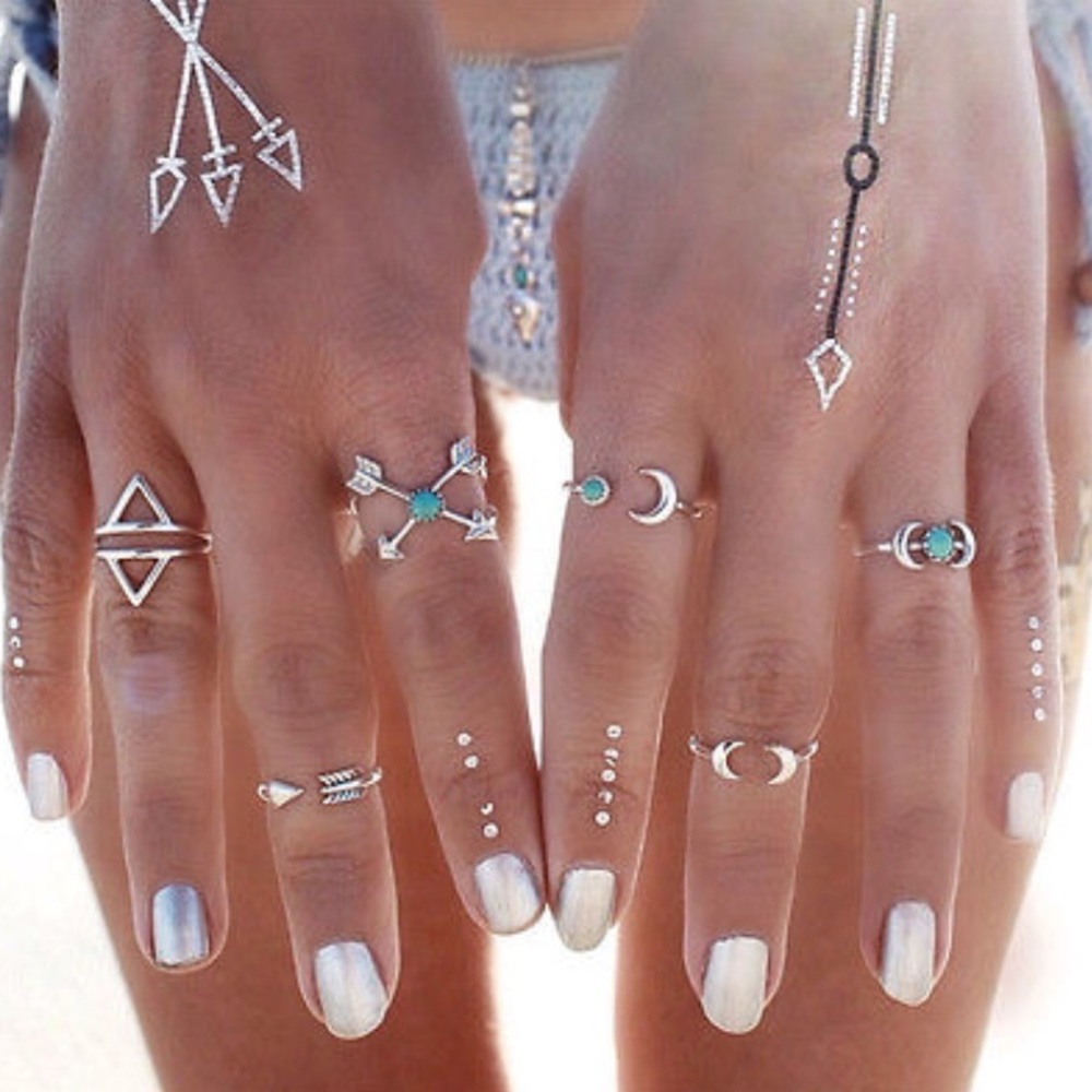 🆕 Boho Midi Ring Set