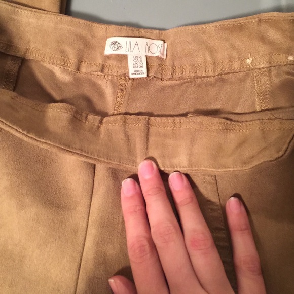Suede look tan leggings - Picture 3 of 3