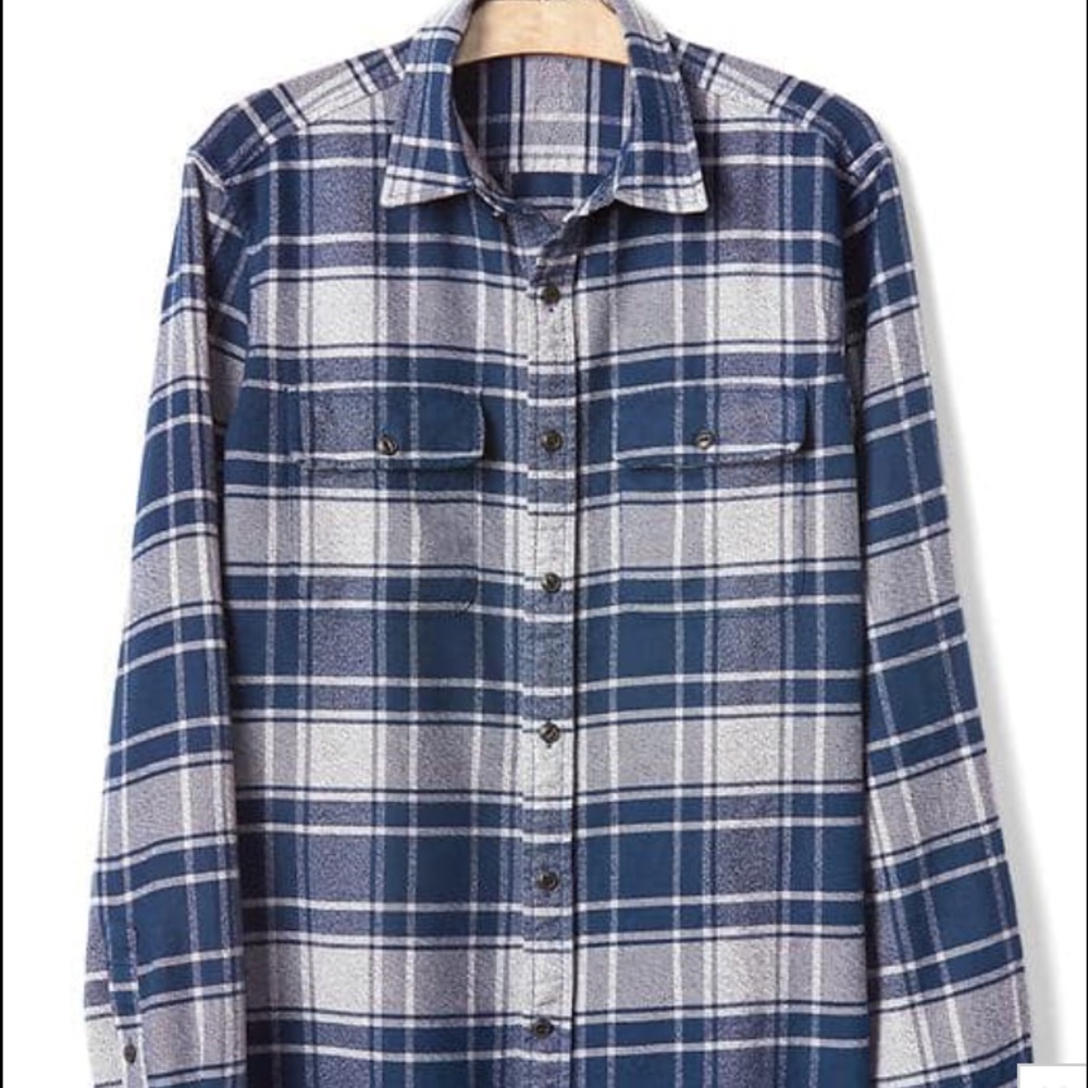 Gap Men's Jaspe plaid standard fit shirt