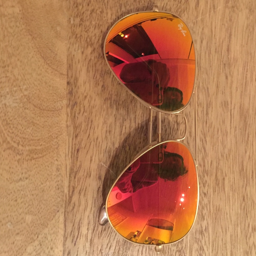 Ray-Ban Aviators in Orange Flash