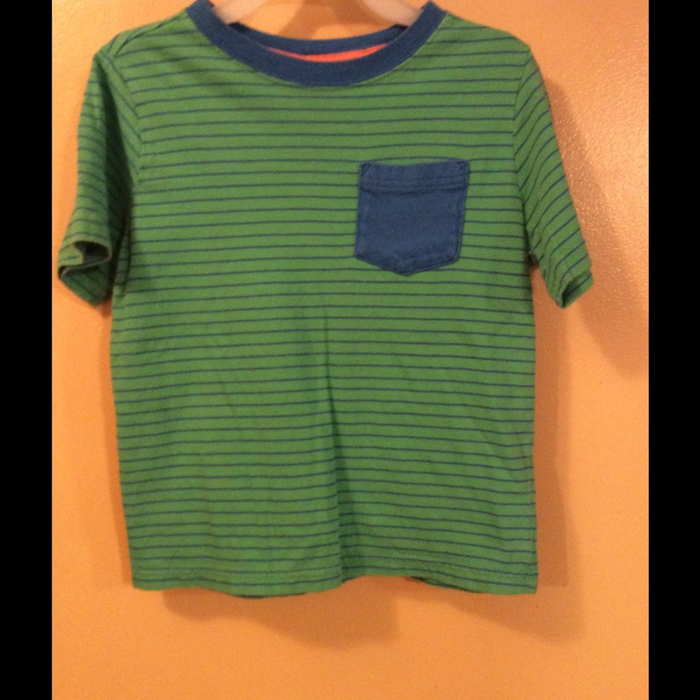 KIDS GREEN AN BLUE STRIPED T-SHIRT