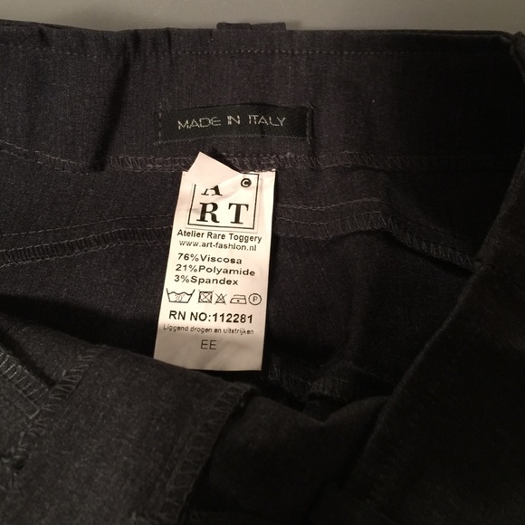 High waist, wide leg denim look pants - Picture 4 of 4