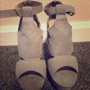 High wedges never been worn