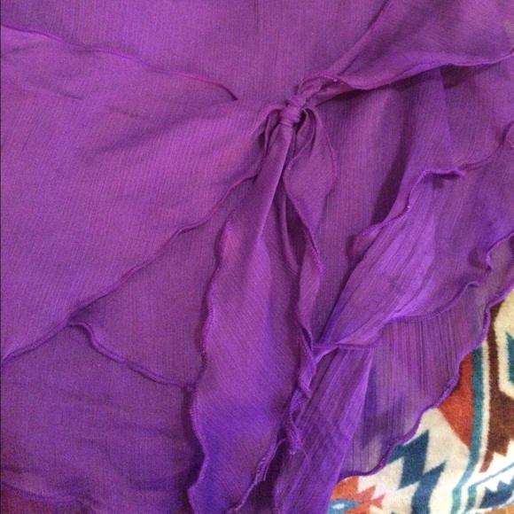 Becca by Rebecca Virtue sheer side tie beach skirt - Picture 3 of 4