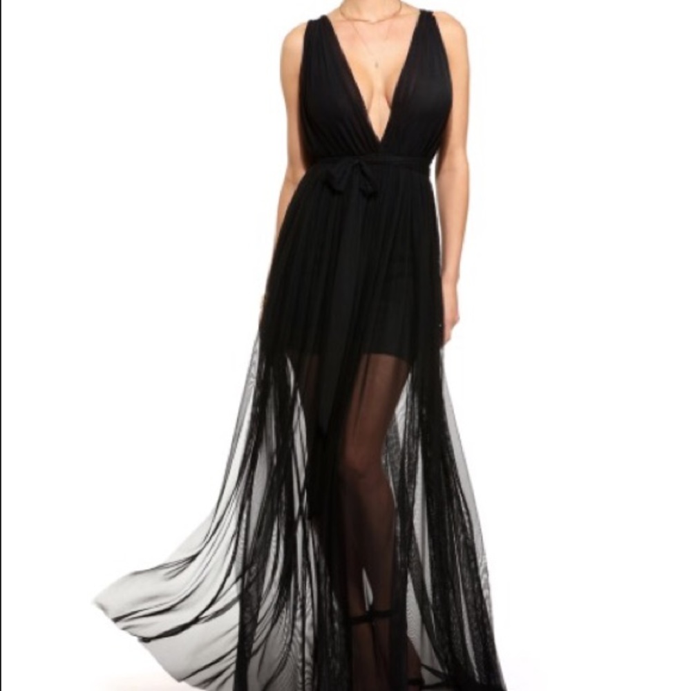 Formal black long dress