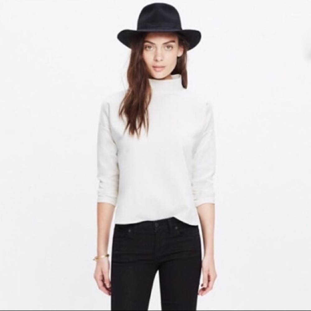Madewell white mock turtleneck
