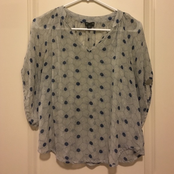 Anthropologie Tops - ⛔️TODAY ONLY⛔️🍍Anthropologie Sheer Silk Blouse🍍
