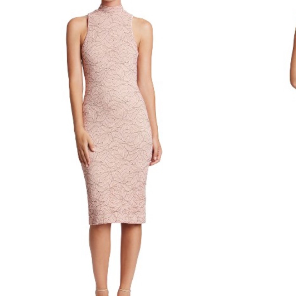 "Norah" dress - body con midi mock neck