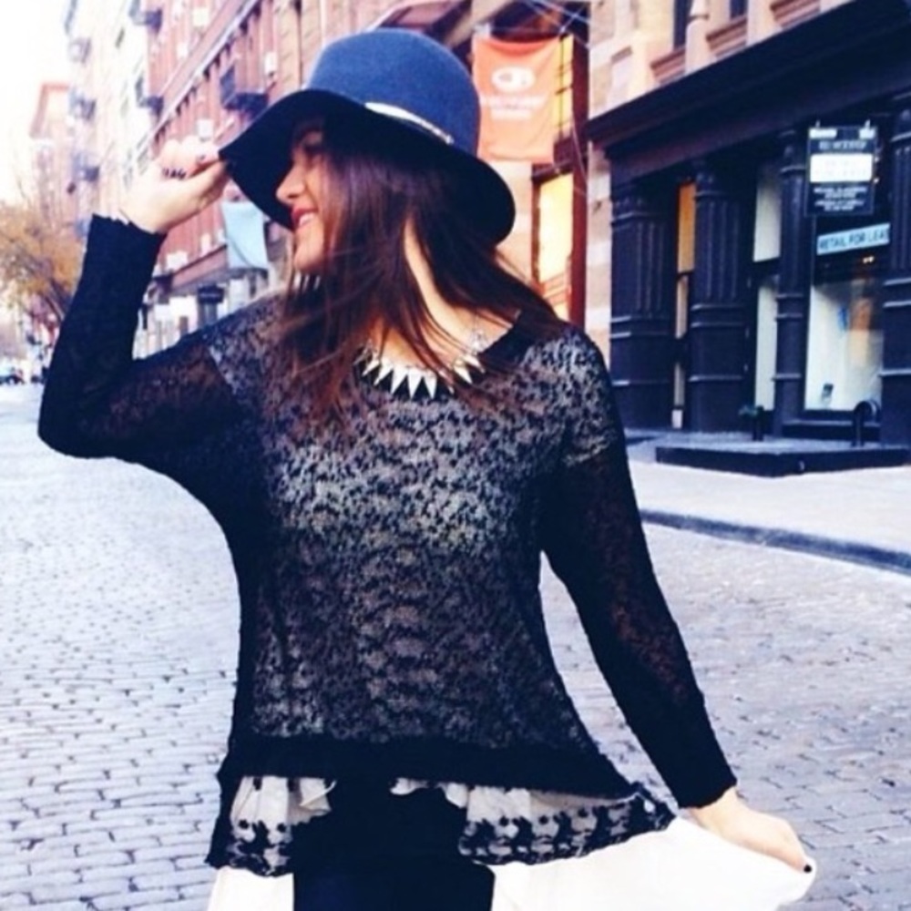 LF Lace Trim Sweater