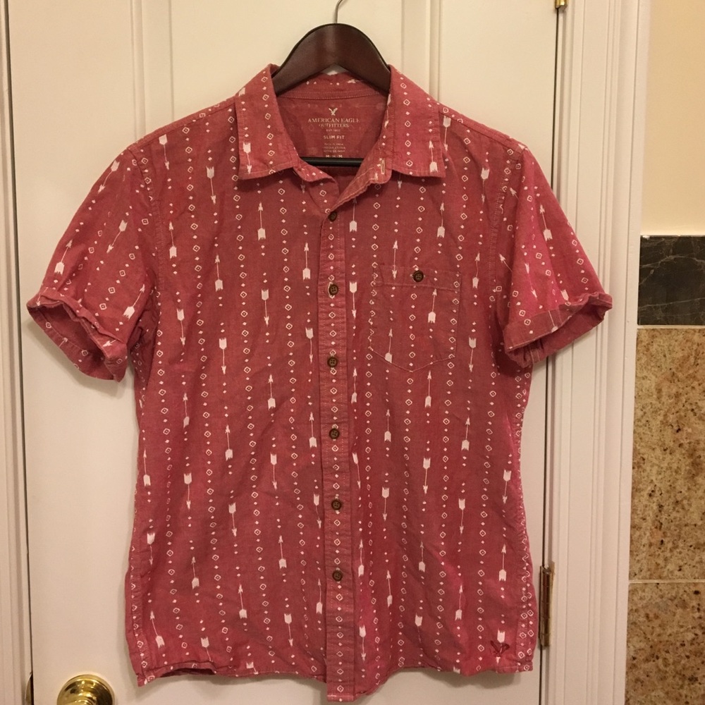 American Eagle Tribal Print Button down