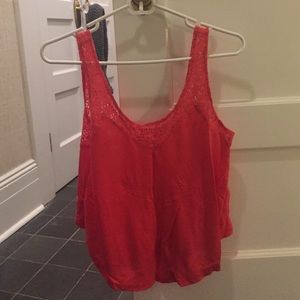 Pink Sleeveless Flowy Cropped Top