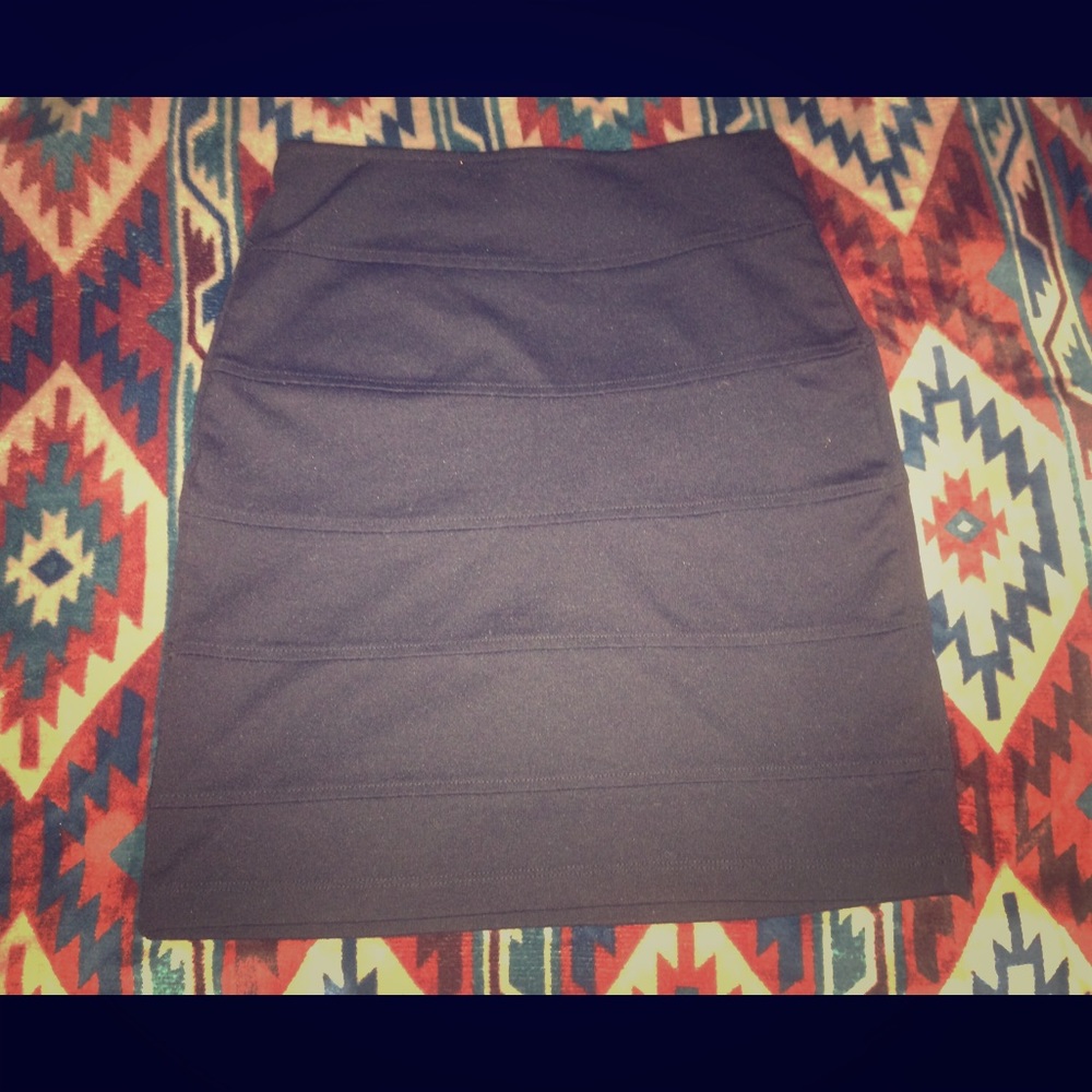 Black bodysuit pencil skirt