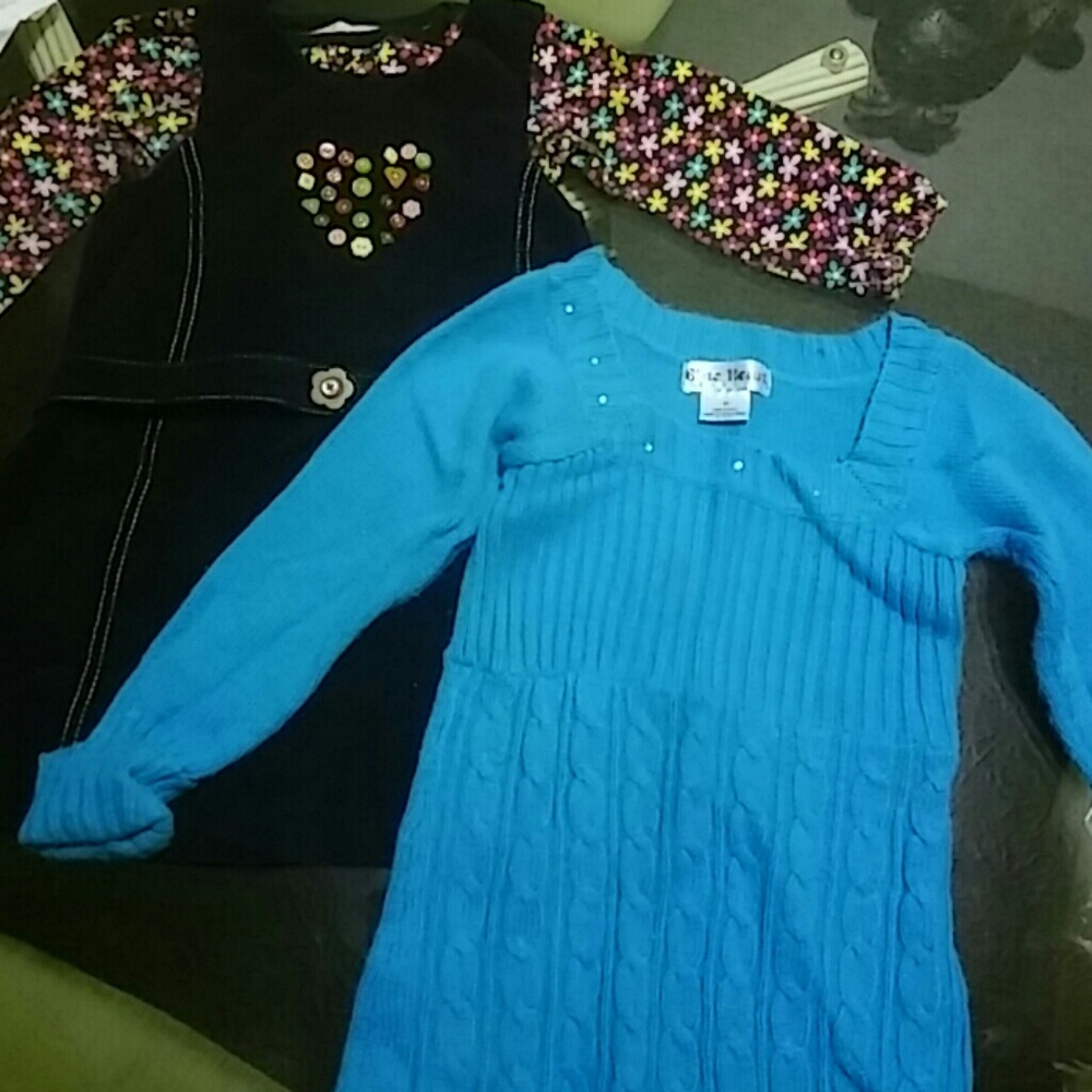 Sprockets Floral top & dress jumper Blue Heart