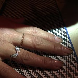 Bubble Band Chain Ring in solid 14k Rose Gold