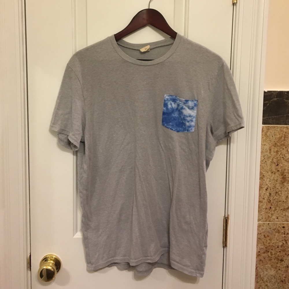 T-Shirt with Tie Dye Chest Pocket