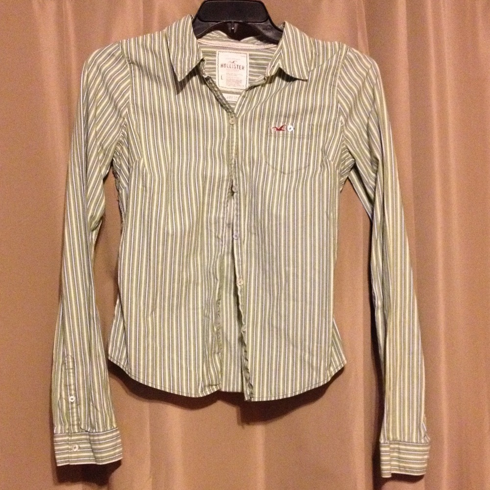 Long sleeve striped button down