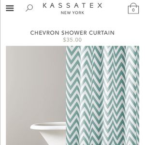 Spa blue/white Shower curtain