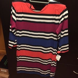 French Connection Dress multi stripe colored
