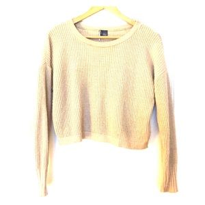 Urban Outfitters beige crop top sweater