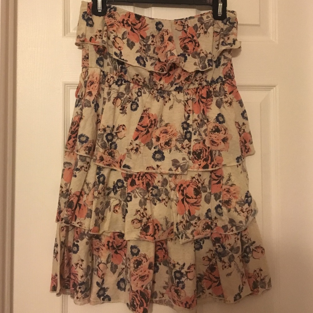 Rue21 floral strapless dress