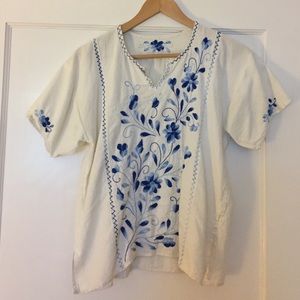 Mexican style embroidered shirt