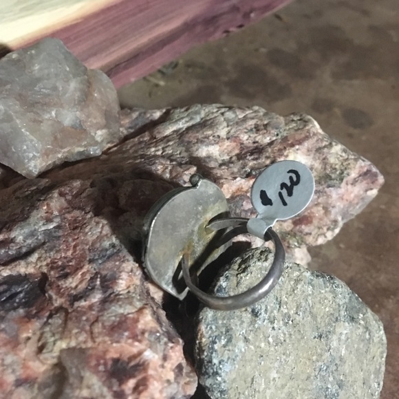 Turquoise & Coral Ring Signed, Native American 41 - Picture 3 of 4