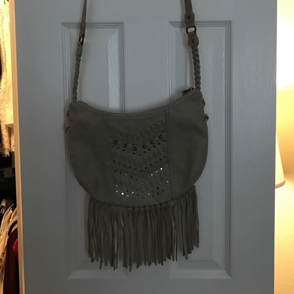 Steve Madden Fringe Satchel Purse - Picture 2 of 4