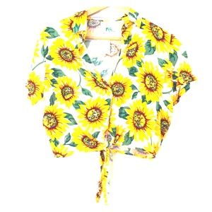 American Apparel sunflower crop top