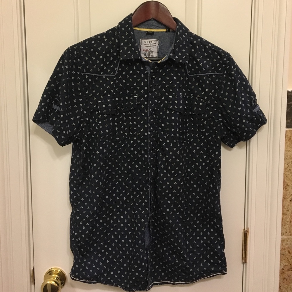 Buffalo Short Sleeve Button Down with Anchors