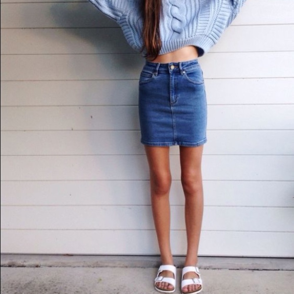 Kimchi Blue Denim Mini Skirt