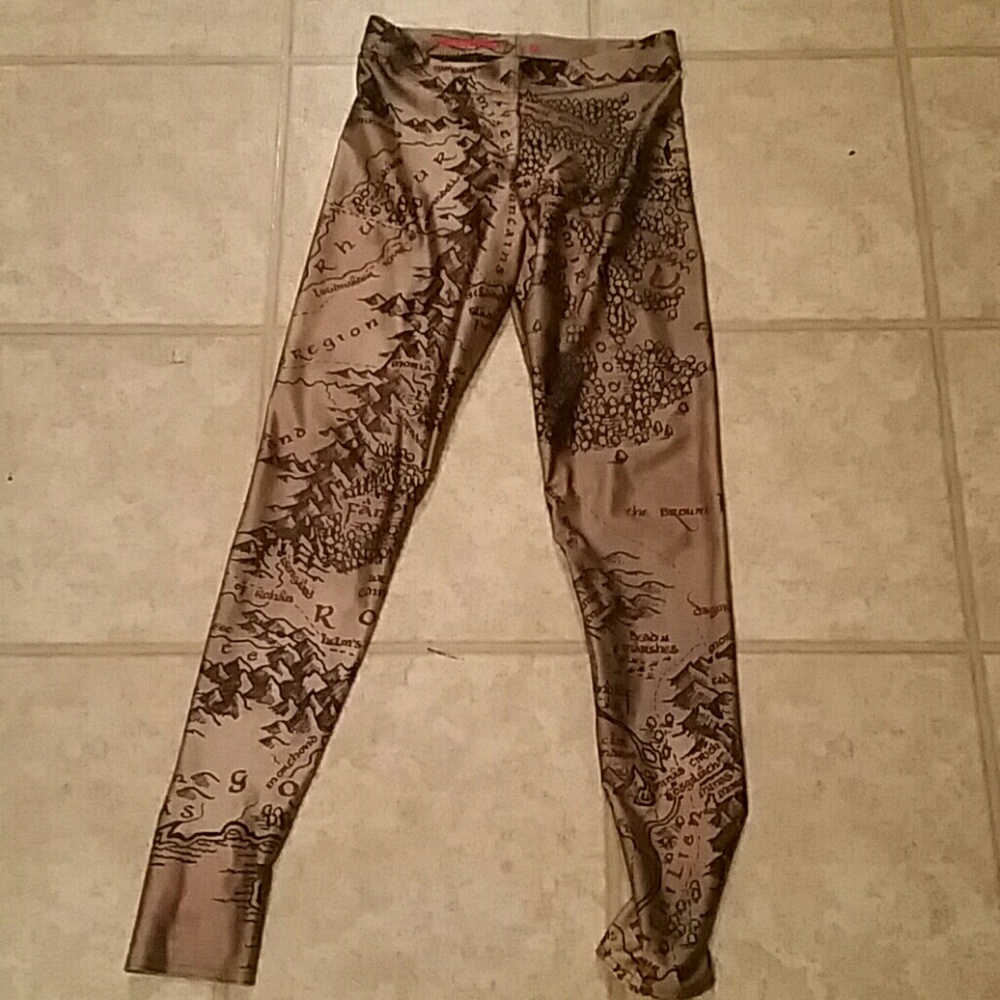 Map of Middle Earth Blackmilk leggings museum