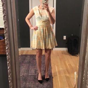 Stunning spring colored mini dress- Anthro