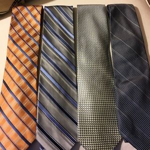 4 beautiful men's silk ties