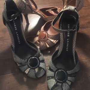2 for the price of 1 Plaid Peep Toe heels