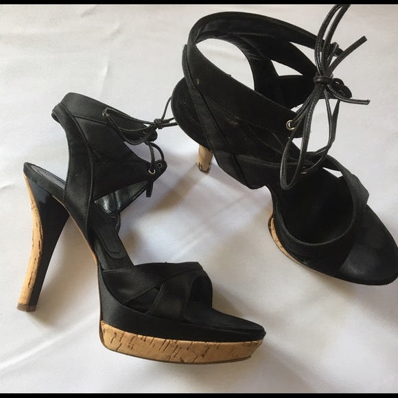 Auth-Casadei platform ankle strap heel size 6 1/2 - Picture 1 of 6