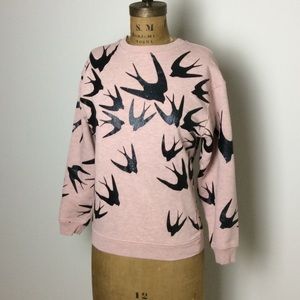Alexander McQueen Swallows Pullover, sz XS