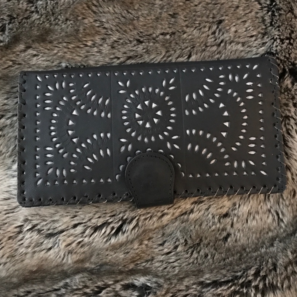 Cleobella Mexicana Wallet Black Leather