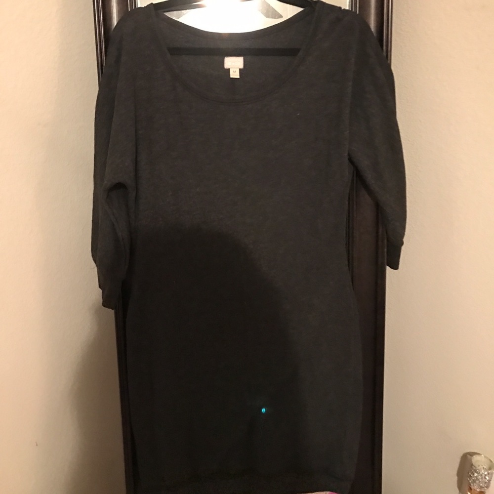 Charcoal gray t shirt/sweater dress