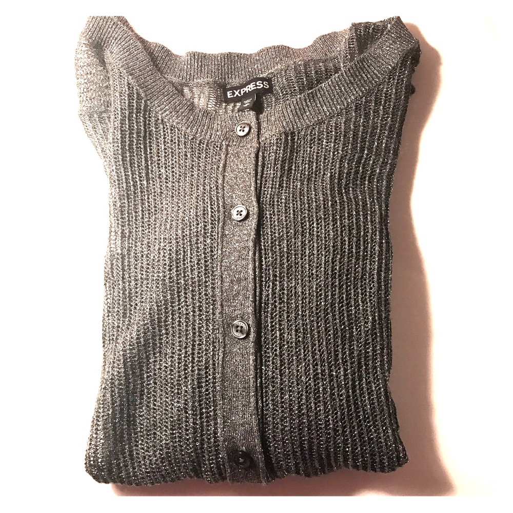 Sheer Metallic Cardigan